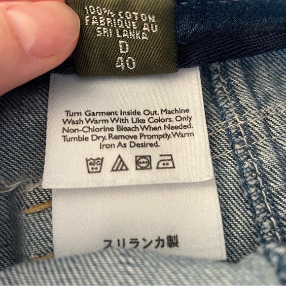 Eddie Bauer Y2K 90s Short Denim Skirt 10 Cotton Blue Jean Casual Preppy A-line - Picture 4 of 13